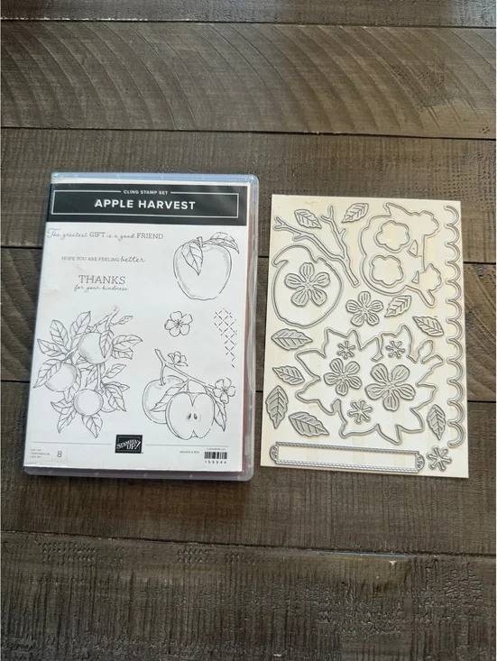 Stampin’ Up Apple Harvest stamp set with Apple Blossoms Dies die cut set