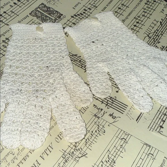 Vintage Crocheted Gloves SZ Small