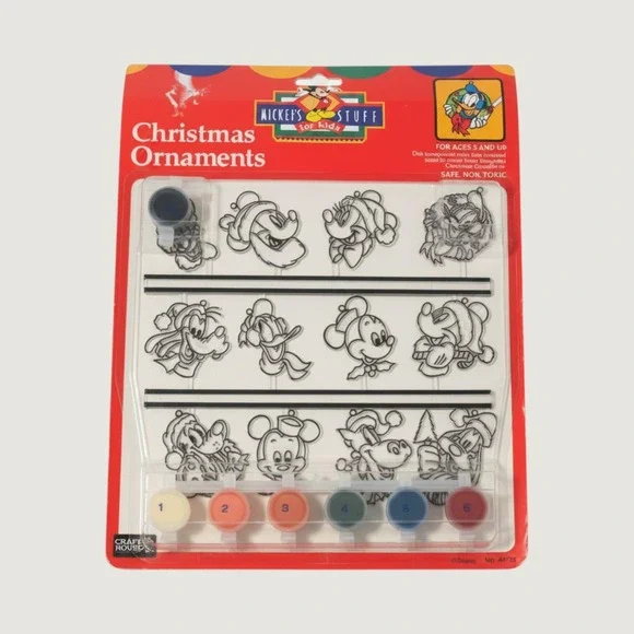 Disney Mickey Stuff for Kids Christmas Ornaments Kids OS Multi NEW Vintage Kit