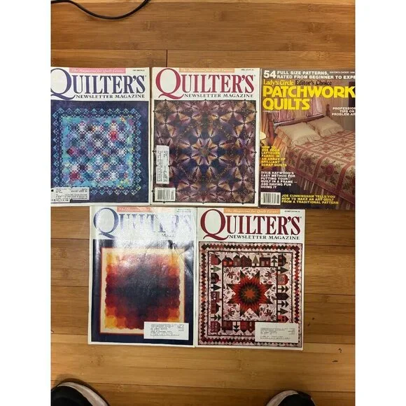 VTG Quilters Magazine Patchwork Quilts Bundle 5 Issues 1986-2000 Crafts DIY Y2K