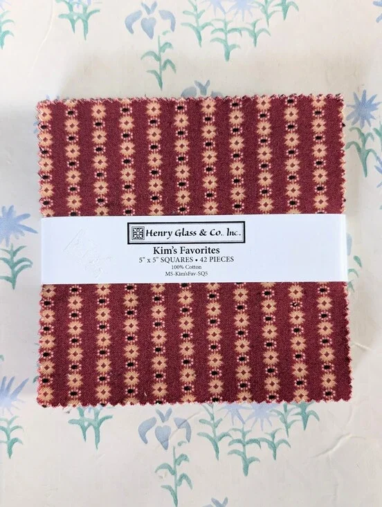 Henry Glass Co. Kim's Favorites Fabric Charm Pack NEW 5