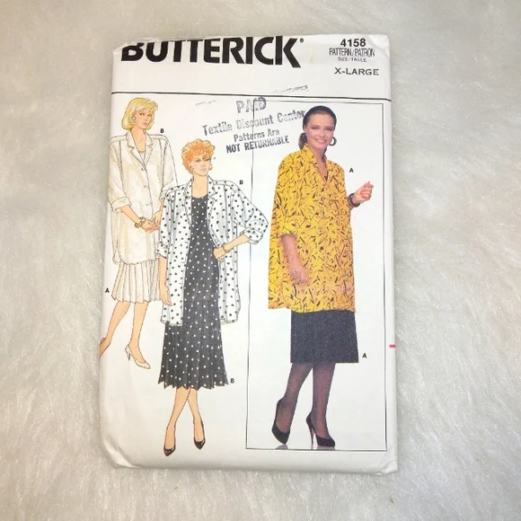 Butterick 4158 Misses dress & shirt size XL (20-22)