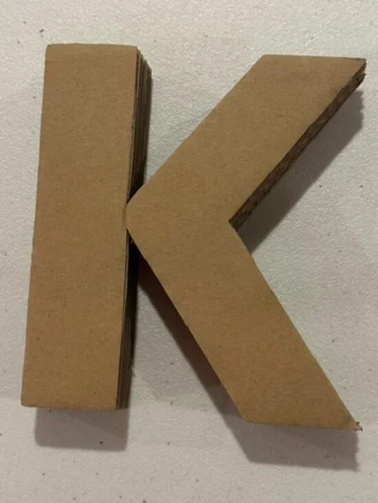 Corrugated Cardboard Letter 