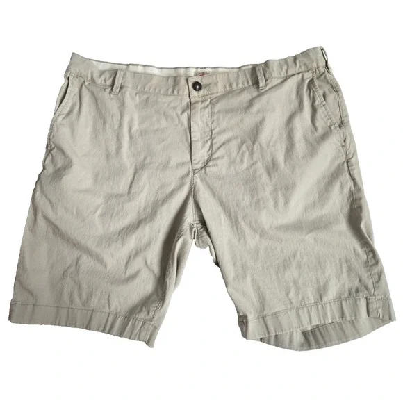 Faherty Brand Men's Classic Tan Flat Front Chino Shorts with Stretch Golf Summer