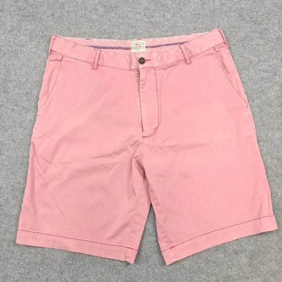 Faherty Shorts Mens 33 Pink 9