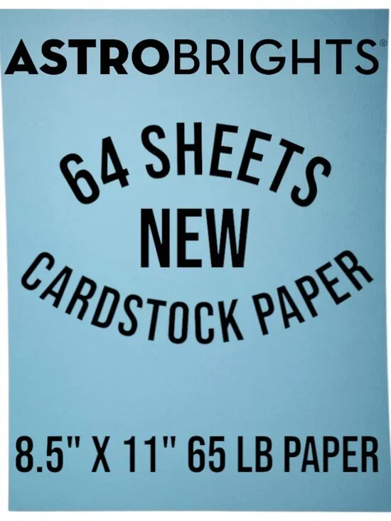 64 Pages Sheets Blue Cardstock Paper AstroBrights Invitation Cards Scrapbooks Fl
