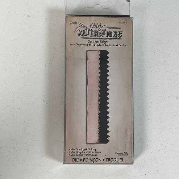 Sizzix Tim Holtz Alterations On the Edge Mini Scallop Pinking Die 657180 NEW