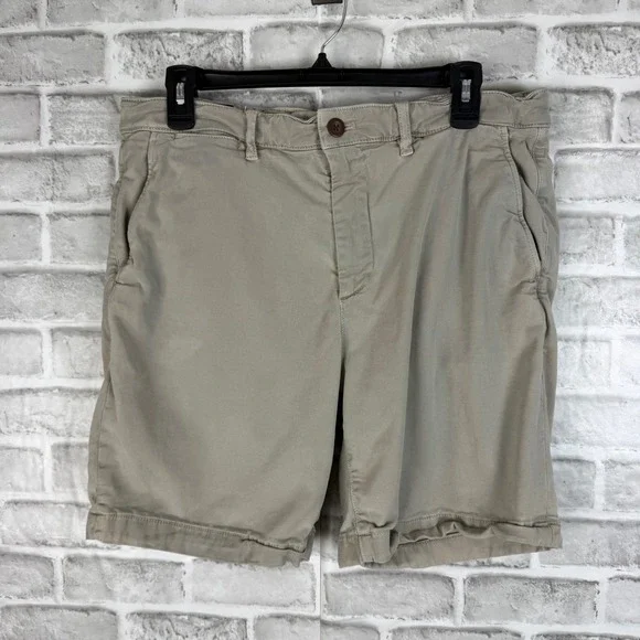Faherty Coastline Premium Chino Shorts Mens 34 x7 Tailored Fit Khaki Tan Stretch