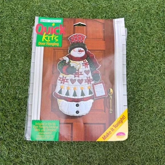 Daisy Kingdom Quick Kits Door Hanging Snowman Craft‎ Kit New Sealed