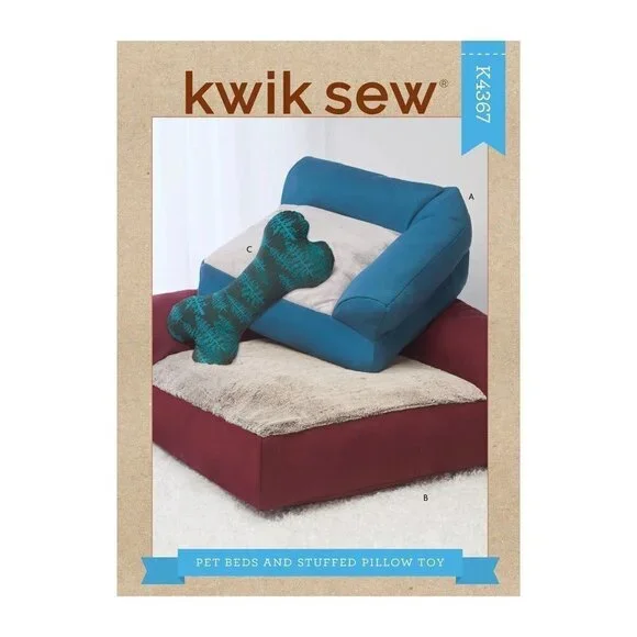Kwik Sew Sewing Pattern 4367 10860‎ Pet Beds Toy Pillow