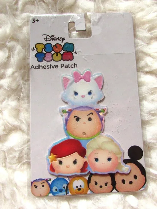 Disney Tsum Tsum Ariel Elsa Buzz Lightyear Marie Adhesive Sticker Patch 2