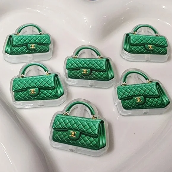 Design Beads 2 Pcs Purse Green Focal Beads Acrylic Beaded Pen Jewelry Making