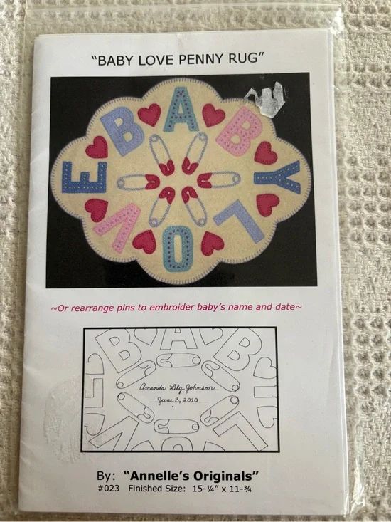 Annelle’s Originals Pattern 23 “Baby Love Penny Rug”