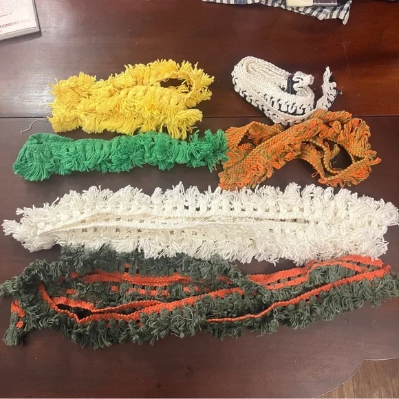 Lot of 6 Vintage Woven Trim Pieces Sewing Supplies Craft