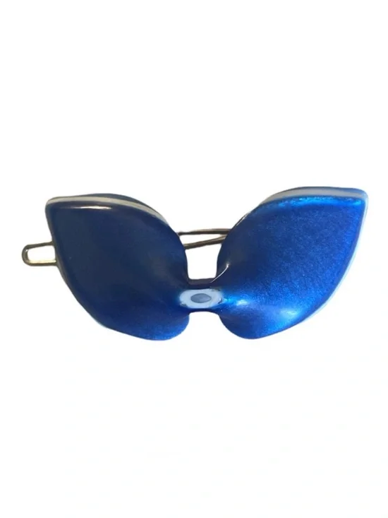 1970’s Pearlescent Blue French‎ Barrette, Deadstock, Unworn