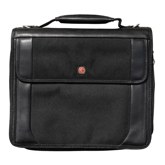 Wenger Multi-Function Presentation Folio Black Zippered Business Padfolio