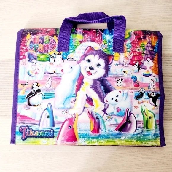 Lisa Frank Tri Fold Portfolio Art Sticker Case