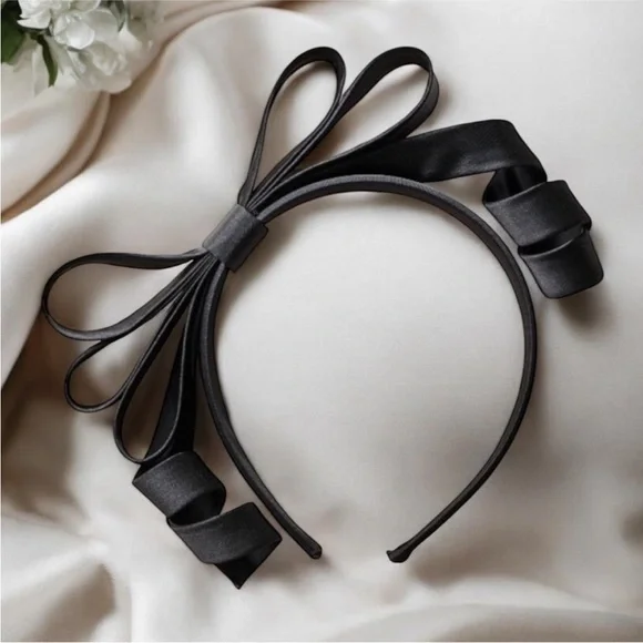 Kate Spade x Target Black Ribbon Bow Headband Limited Edition NWT