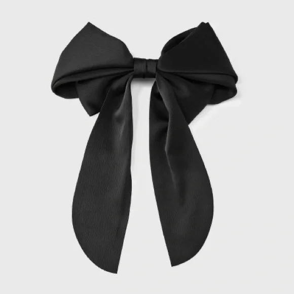 Satin Bow Hair Barrette A New Day Target Black