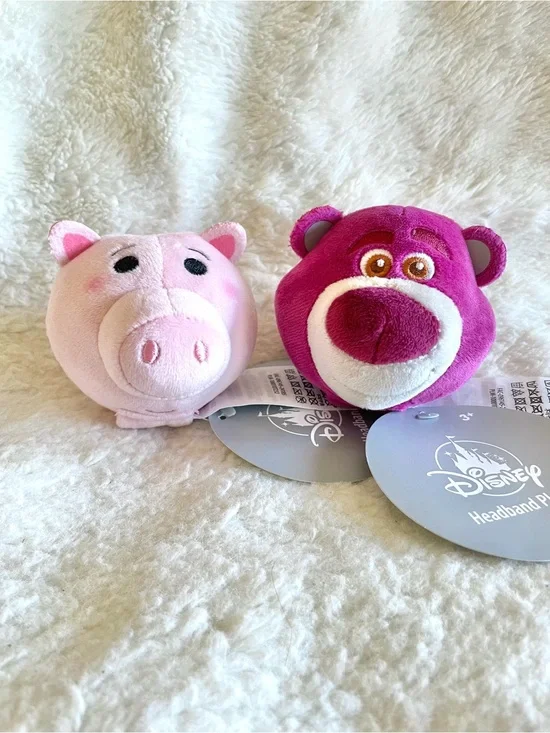 Disney Parks Create Your Own Headband Plush Set Toy Story Hamm and Lotso
