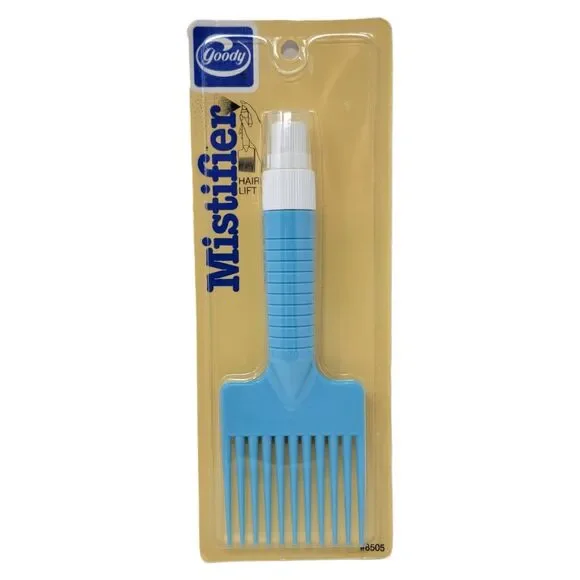 1987 Vintage Goody Mistifier Hair Lift Pick Attached Water Sprayer 8505 Blue New