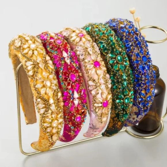 Rhinestone Headbands Elegant Baroque Style