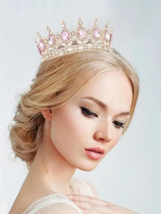 Tiaras for Women, Queen Crystal Tiaras with Sparkling Rhinestone