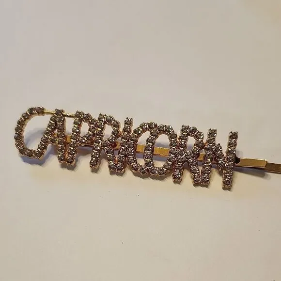 Gold Tone Capricorn Large Hair Pin