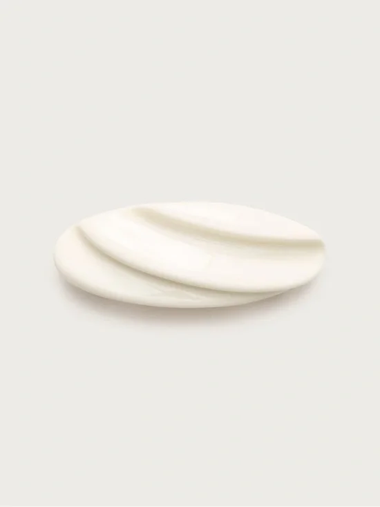 J. Crew Ivory-Colored Textured Oval Hair Clip NWT and bag