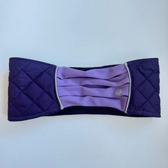 Lululemon Fluff Off Run Earwarmer Deep Zinfandel Purple Water Resistant Down