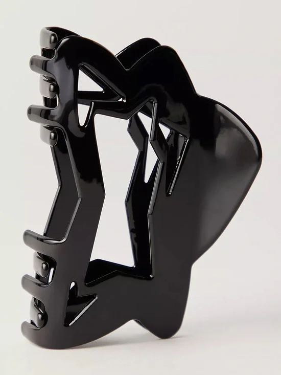 NWT Free People Starbound Black Star Cutout Claw Hair Clip