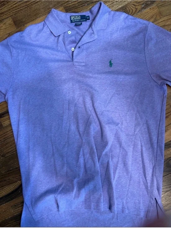 Ralph Lauren Men’s Light Purple Polo with Green Pony
