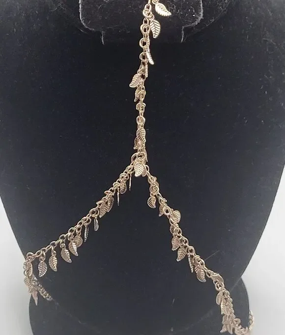 Bohemian Festival Head Chain Leaves Fairy Fae one size