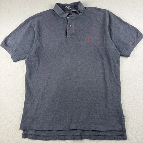 Vintage 90s Polo Ralph Lauren Polo Shirt Men's Large Blue Red Pony