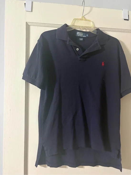 Vintage Polo by Ralph Lauren Men’s Classic Navy Polo Shirt with Red Pony