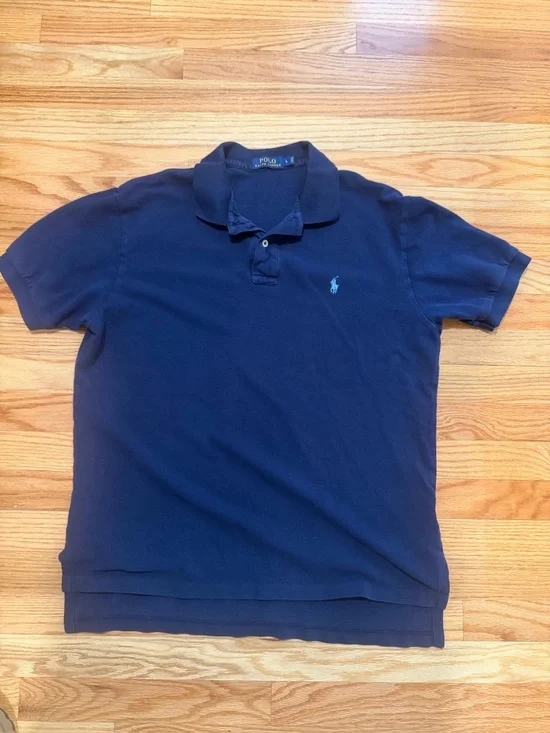 Polo Ralph Lauren Men’s Large Navy Blue Classic Polo Shirt Pony Logo