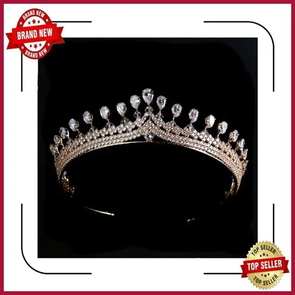 Zircon Bridal Tiara Wedding Crown Crystal Hair Accessory Adult Size