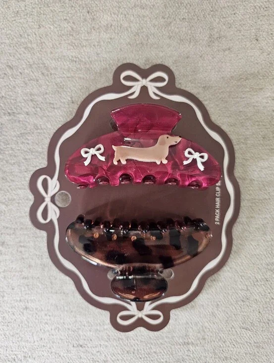 Dachshund Hair Clip Set