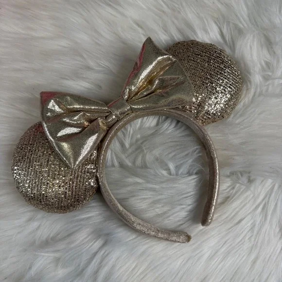Disney World - Metallic Champagne Gold Mickey Minnie Ear Headband