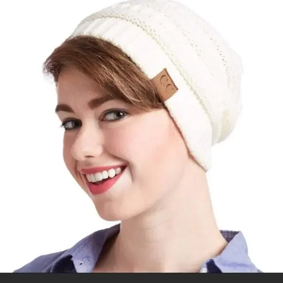 CC Exclusives Ivory Knit Beanie NWT