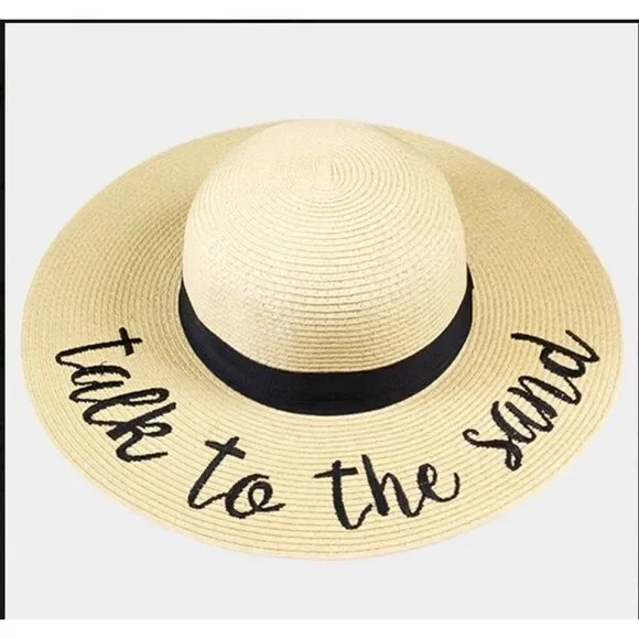 NWT Talk to the sand beach sun hat osfm
