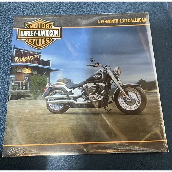 HARLEY-DAVIDSON MOTOR CYCLES‎  / 2017 16 Month Wall Calendar (Sealed)