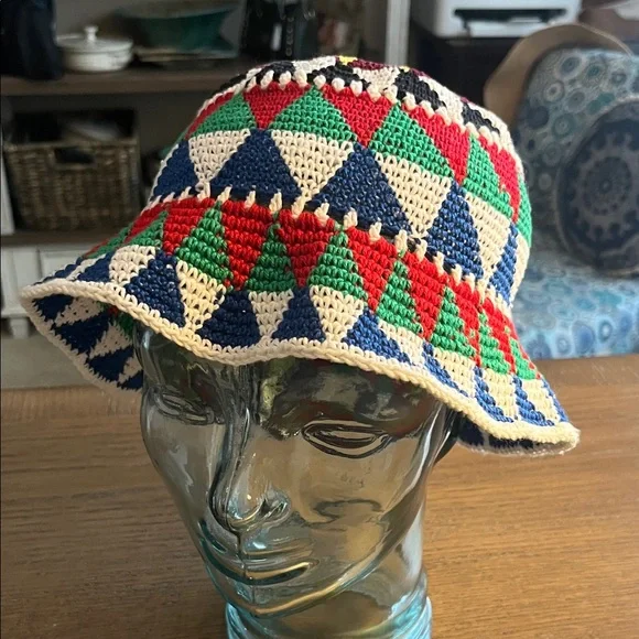 Colorful Geometric Handmade Bucket Hat‎