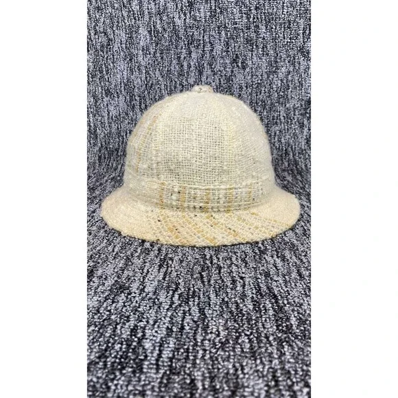 VTG Studio Donegal Bucket Hat‎ Women Small Cream Wool Handwoven Ireland Irish