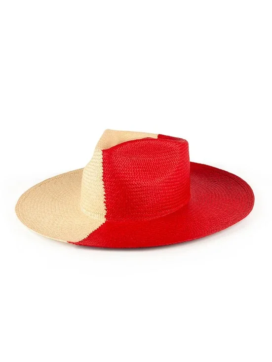 Deluxe Two Tone Resort Style Panama Hat