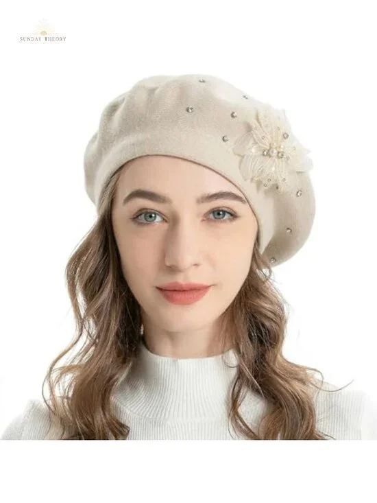 Women's Reversible Beret Hat Soft Warm Stretchy Viscose Blend Artist Cap