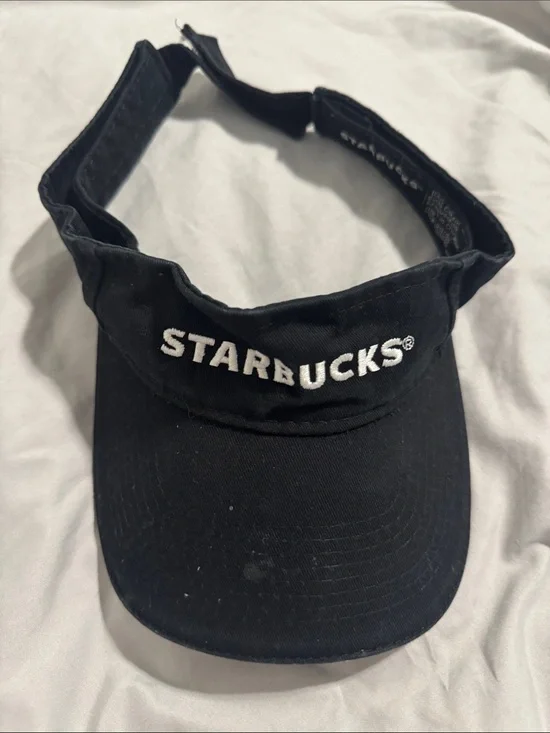 Starbucks Black Visor with White Embroidered Logo