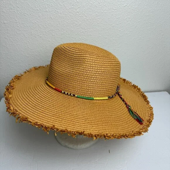 NWOT  Magid Sun Hat Floppy Fringe Wide Brim