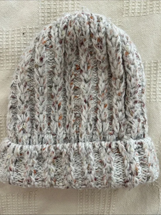 Quagga  Beanie  One Size Beige Crochet Knit Acrylic