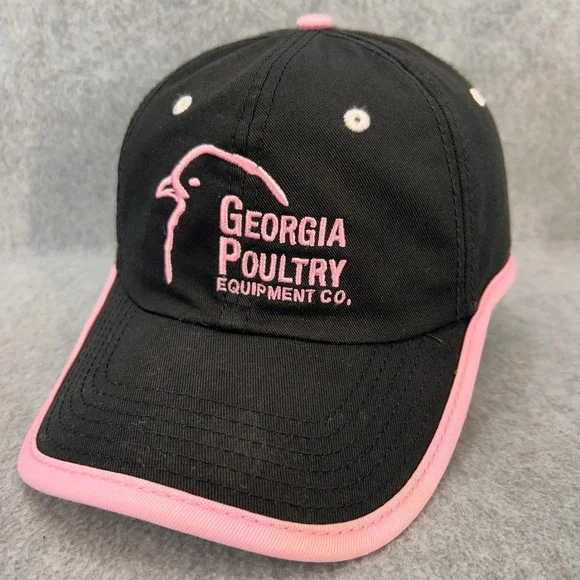 Georgia Poultry Logo Womens Black Carolina Custom Traders Baseball Hat Pink OSFM